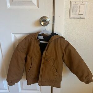Carhartt Kids Tan Hooded Puffer Jacket